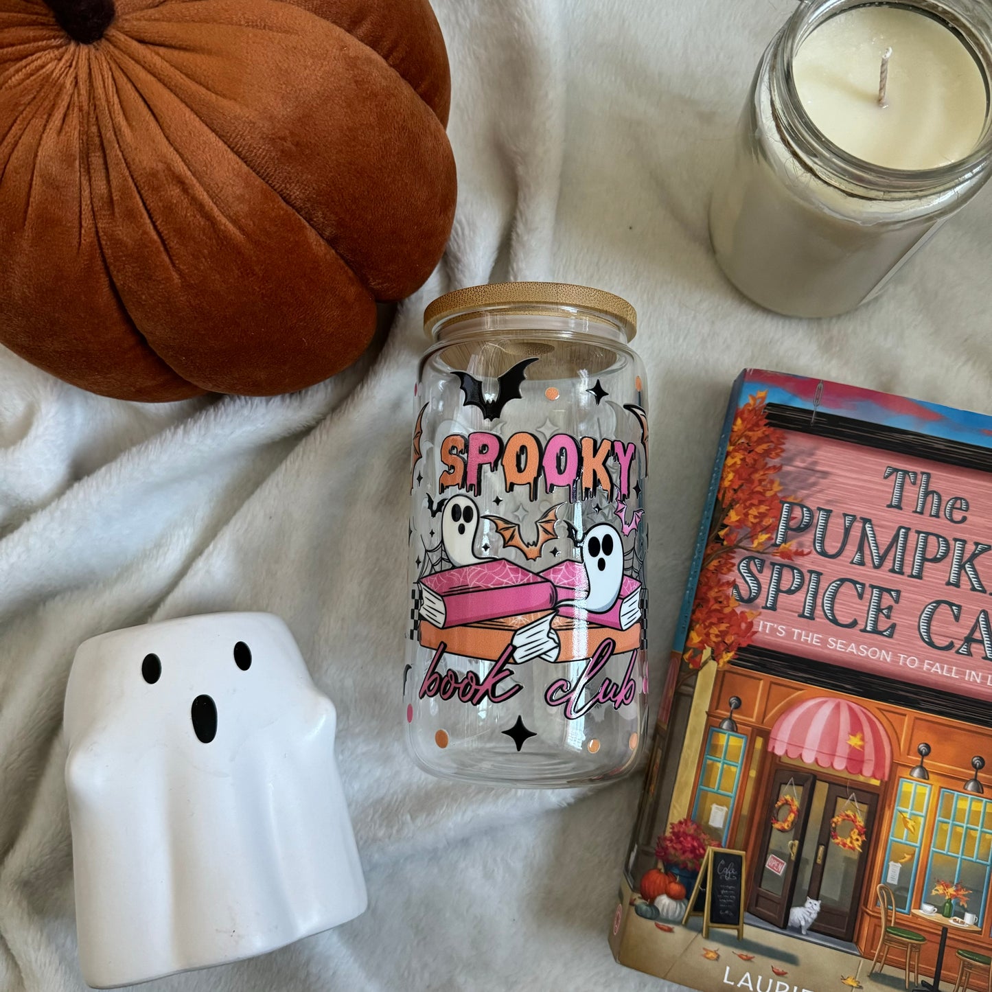 Spooky Book Club Glass Tumbler