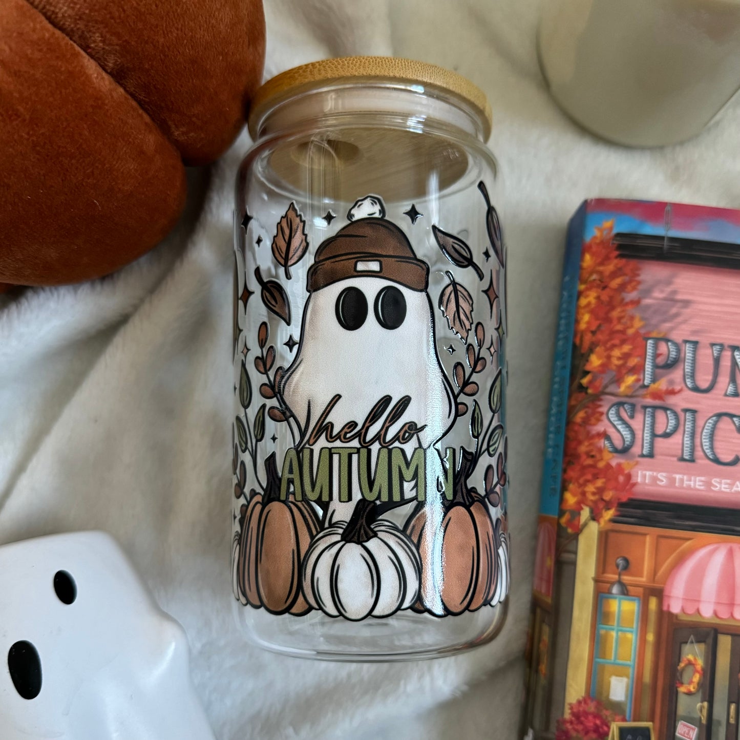 Hello Autumn Glass Tumbler