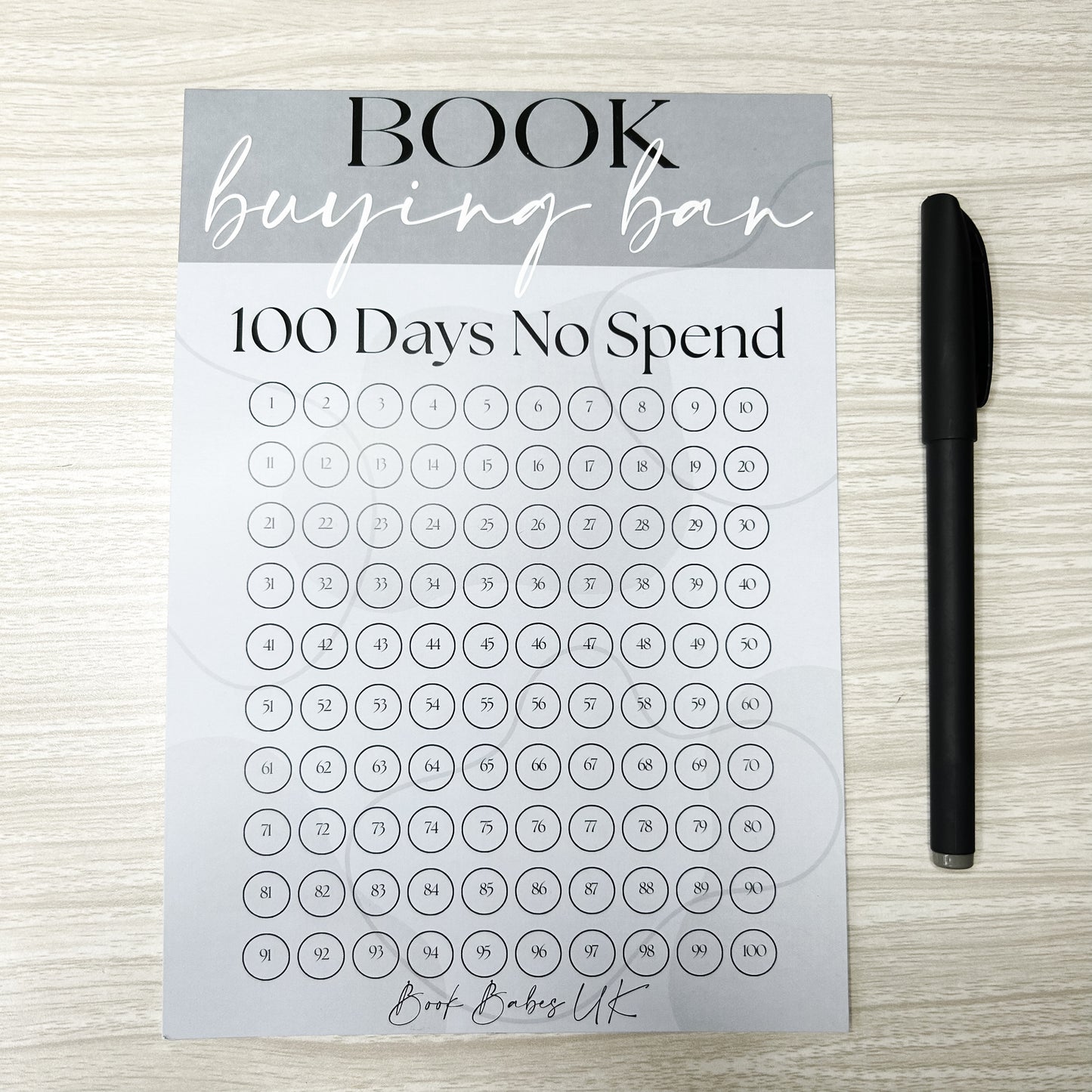 Discontinued - 100 Day Savings Challenge Card