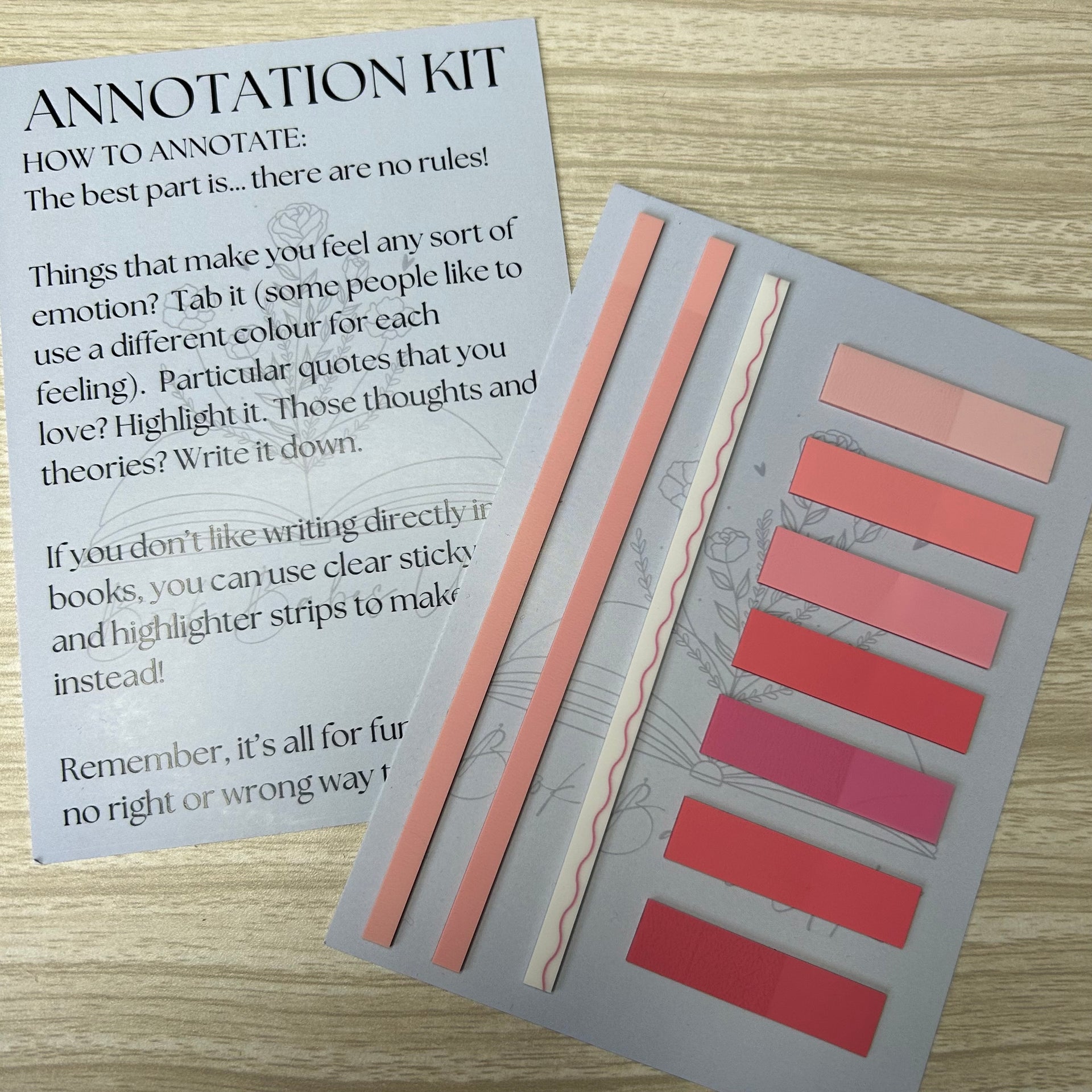 Annotating Kit // Book Annotation, Book Annotation Kit, Book Tabs, Sticky  Notes, Stationary Kit, Annotation Tabs, Annotation Kit, Annotation 