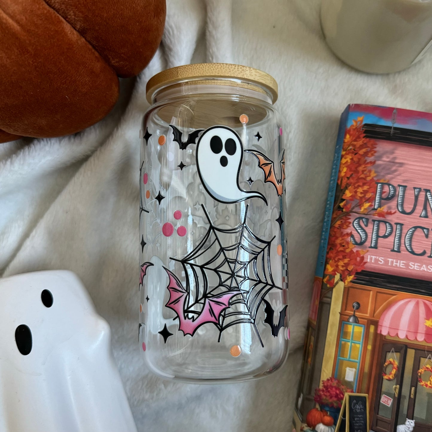 Spooky Book Club Glass Tumbler