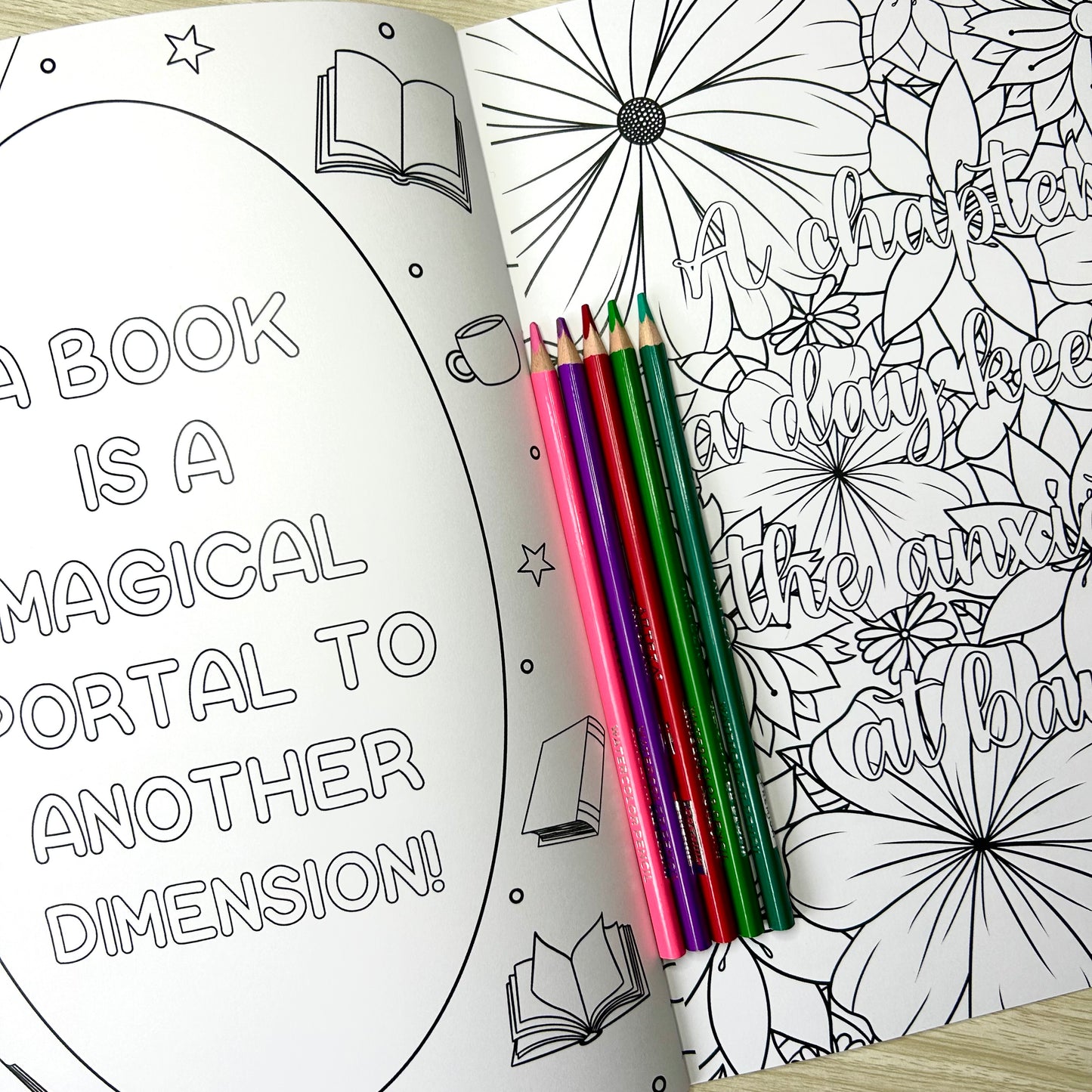 Bookish Colouring Book