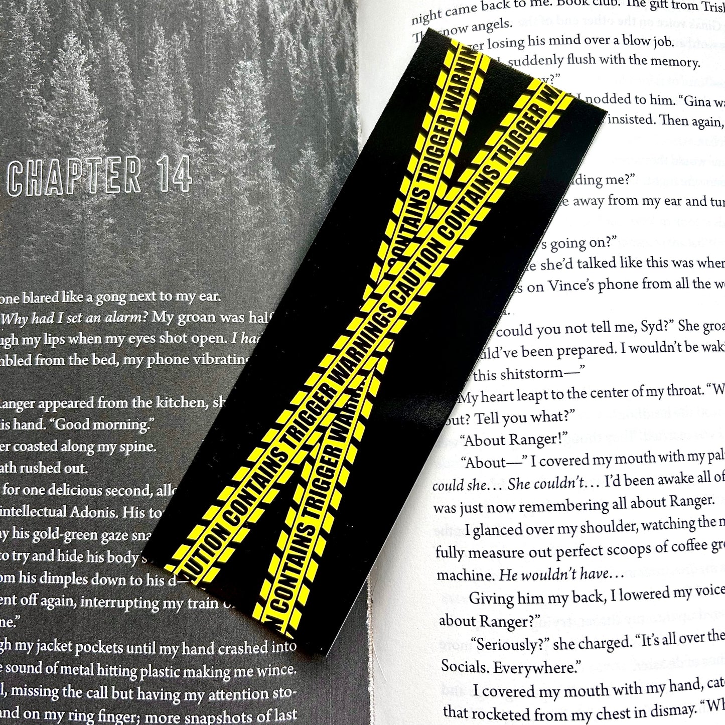 Caution Trigger Warnings Bookmark