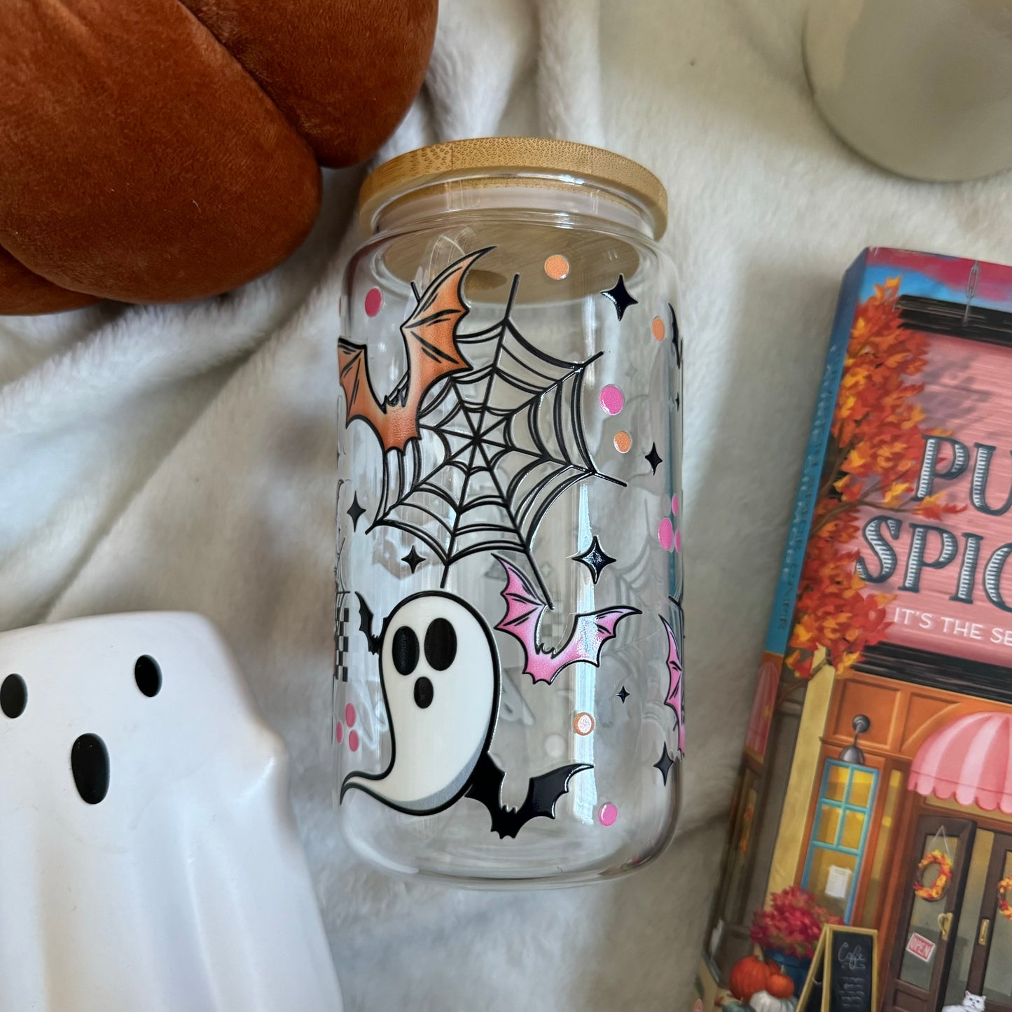 Spooky Book Club Glass Tumbler