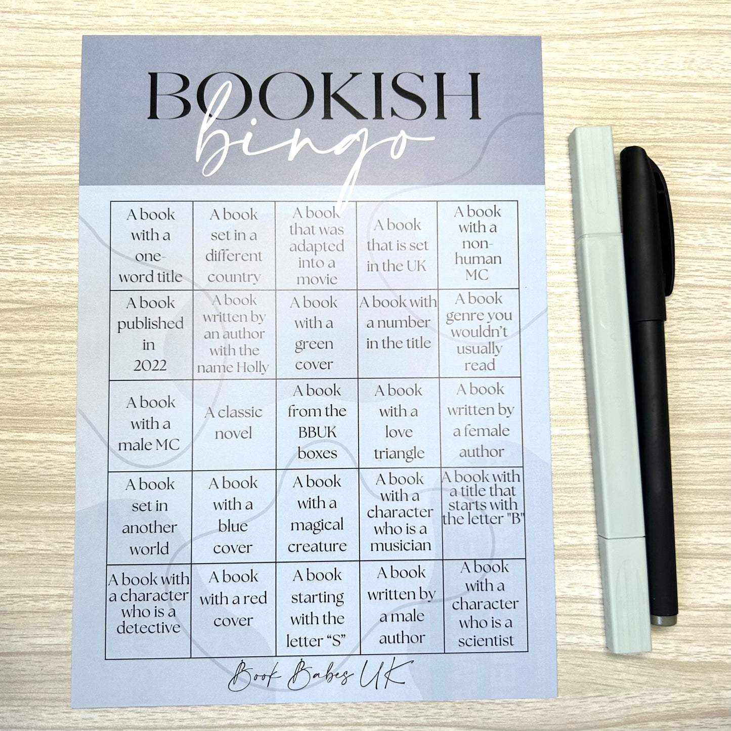 Discontinued - Bookish Bingo Card