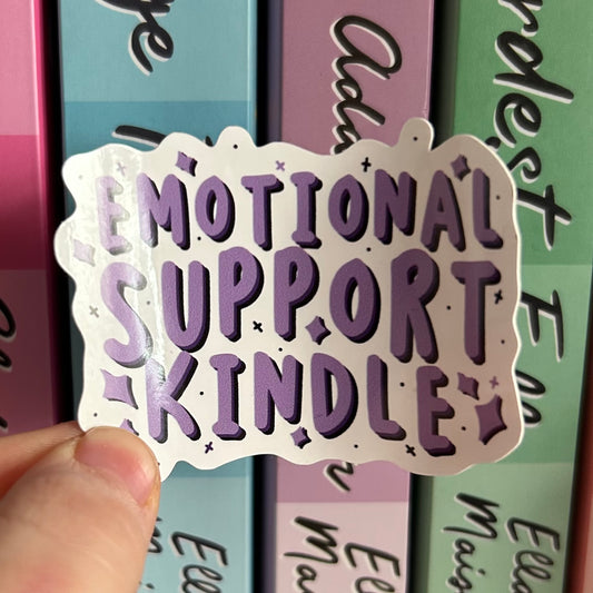 Emotional Support Kindle Sticker