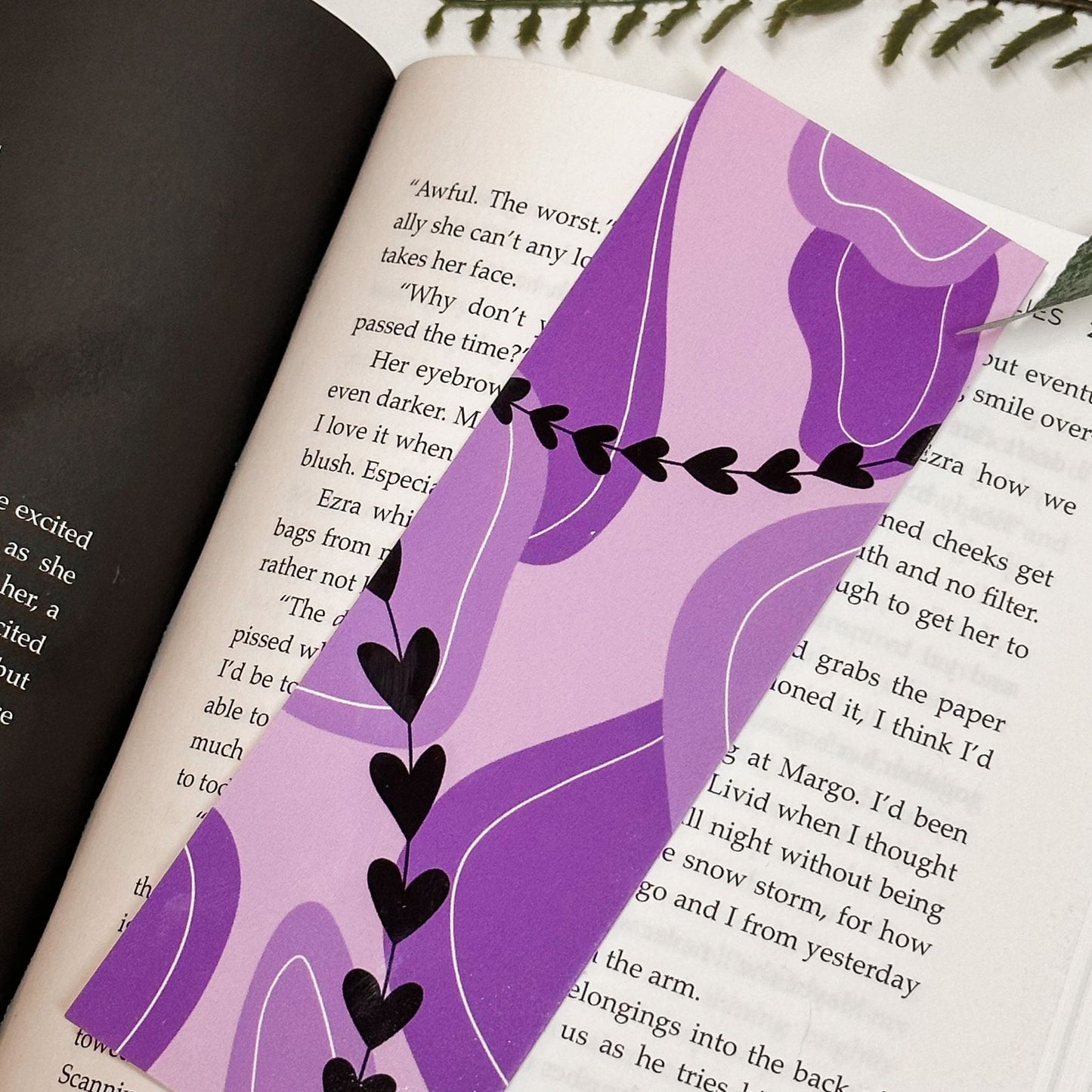 Purple Abstract Bookmark