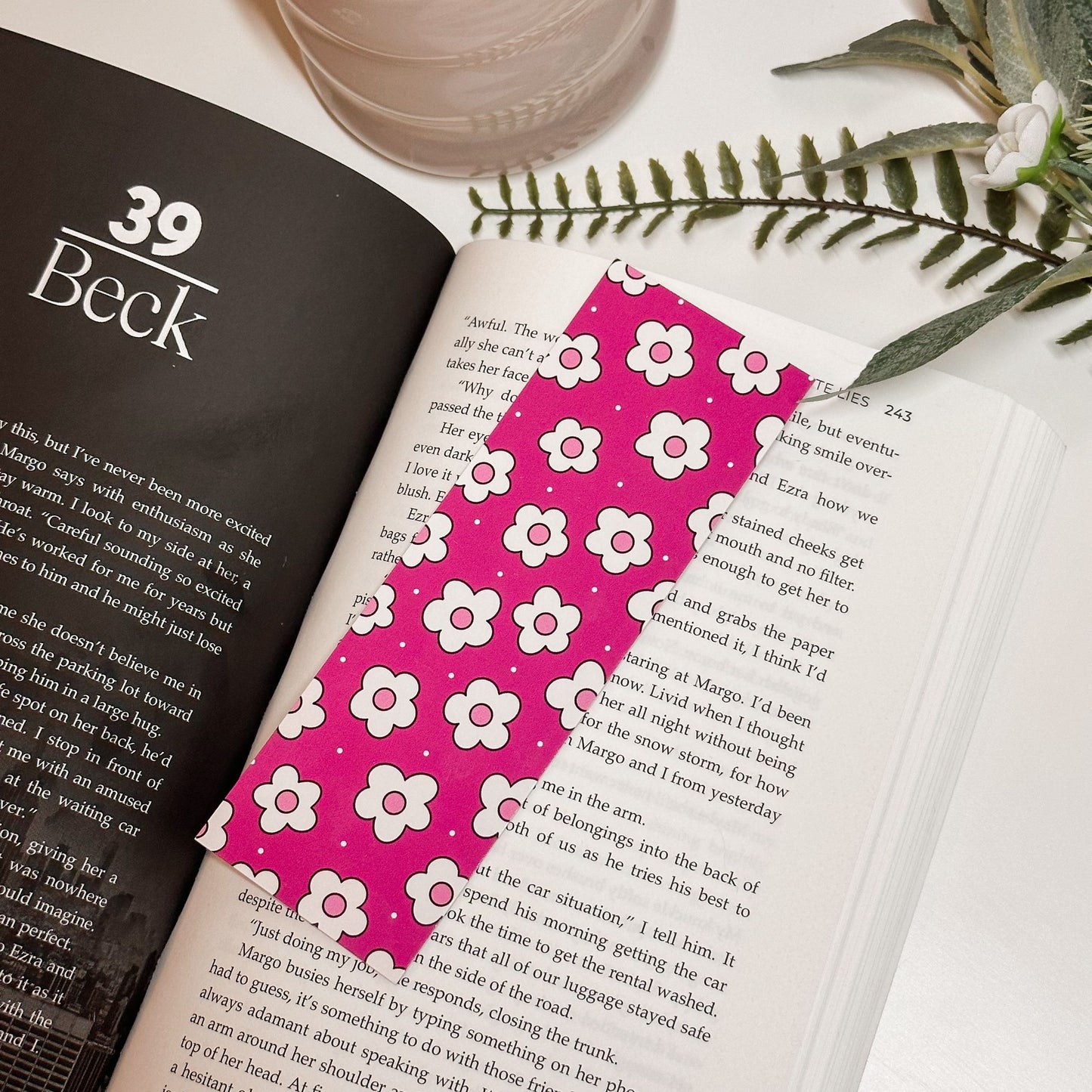 Pink Flower Bookmark