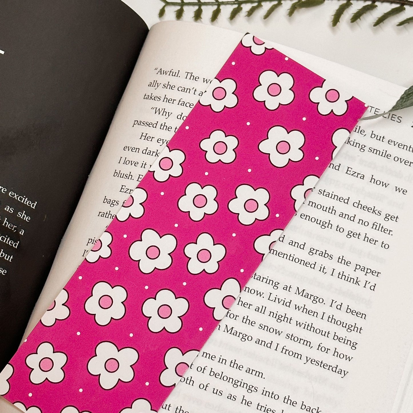 Pink Flower Bookmark