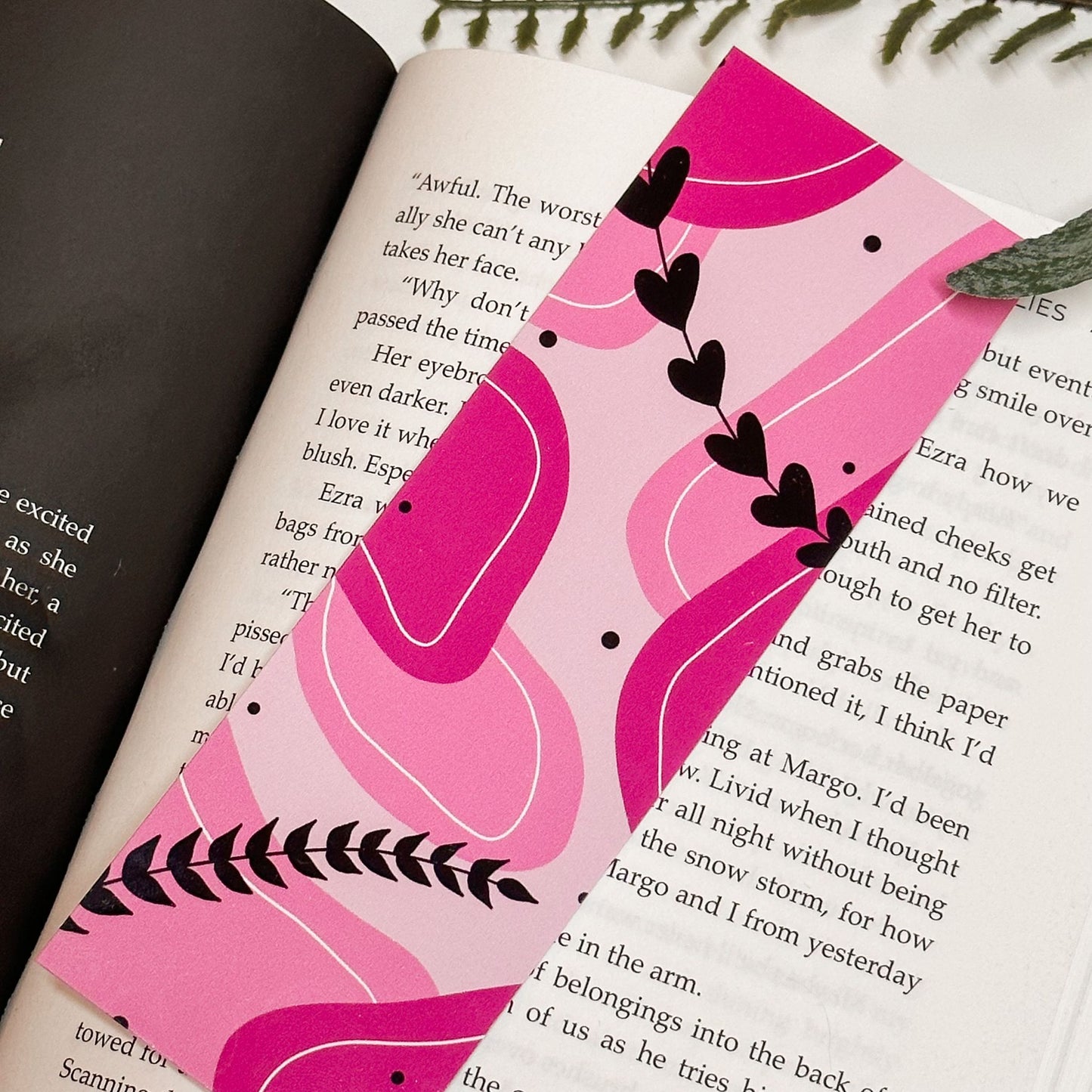 Pink Abstract Bookmark